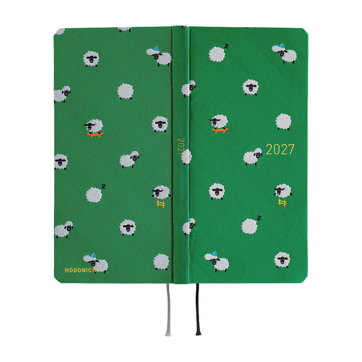 Hobonichi Techo 2027 - Weeks/Wallet Planner Book - Sheep Sheep Sheep [English/Tall & Slim/Jan Start]