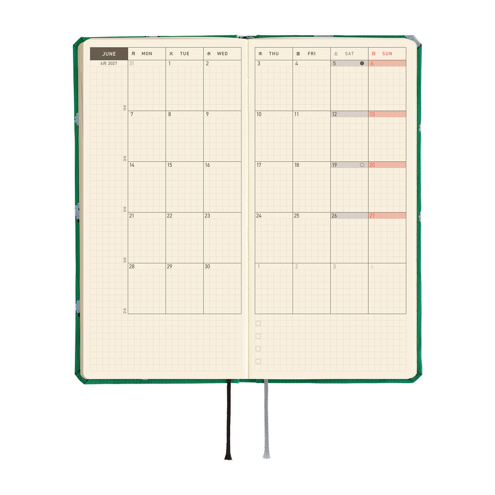 Hobonichi Techo 2027 - Weeks/Wallet Planner Book - Sheep Sheep Sheep [English/Tall & Slim/Jan Start]
