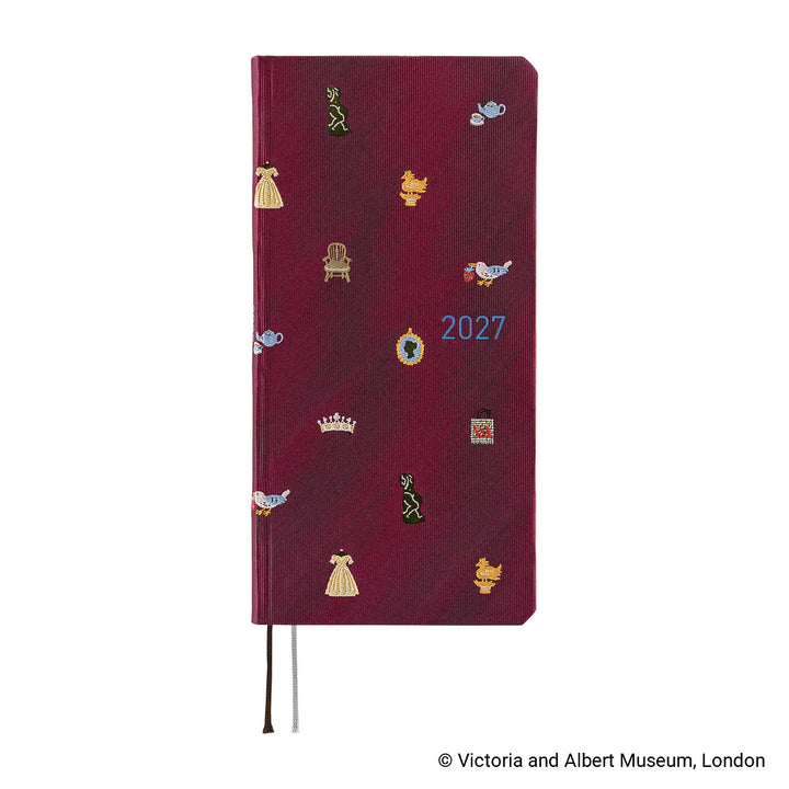 Hobonichi Techo 2027 - Weeks/Wallet Planner Book - Welcome to the V&A [English/Tall & Slim/Jan Start]