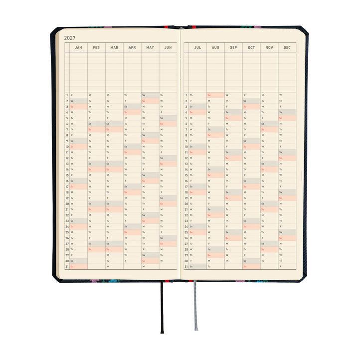Hobonichi Techo 2027 - Weeks/Wallet Planner Book - Petit Bloom [English/Tall & Slim/Jan Start]