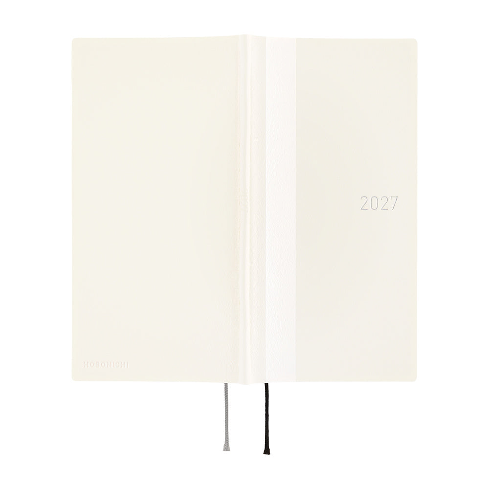 Hobonichi Techo 2027 - Weeks/Wallet Planner Book -  White Line Ivory [English/Tall & Slim/Jan Start]