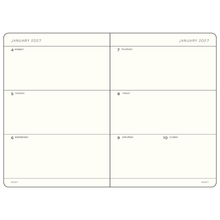 Leuchtturm1917 - 2027 Weekly Planner 18 Months - A5 - Forest Green