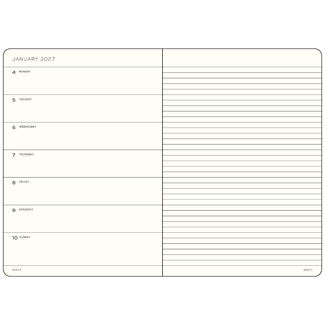 Leuchtturm1917 - 2027 Weekly Planner & Notebook - A6 Lined - Forest Green