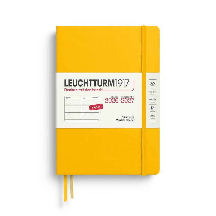 Leuchtturm1917 - 2027 Weekly Planner 18 Months - A5 - Sunflower