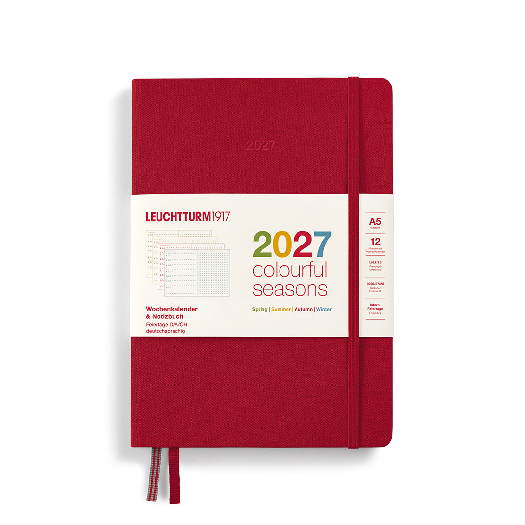 Leuchtturm1917 - 2027 Weekly Planner & Notebook - A5 Dotted - Colourful Seasons Edition