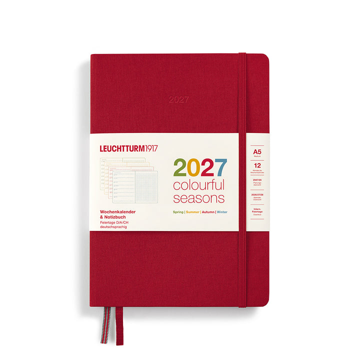 Leuchtturm1917 - 2027 Weekly Planner & Notebook - A5 Dotted - Colourful Seasons Edition