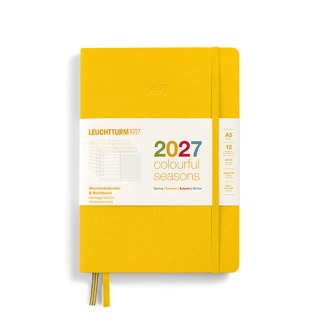 Leuchtturm1917 - 2027 Weekly Planner & Notebook - A5 Dotted - Colourful Seasons Edition