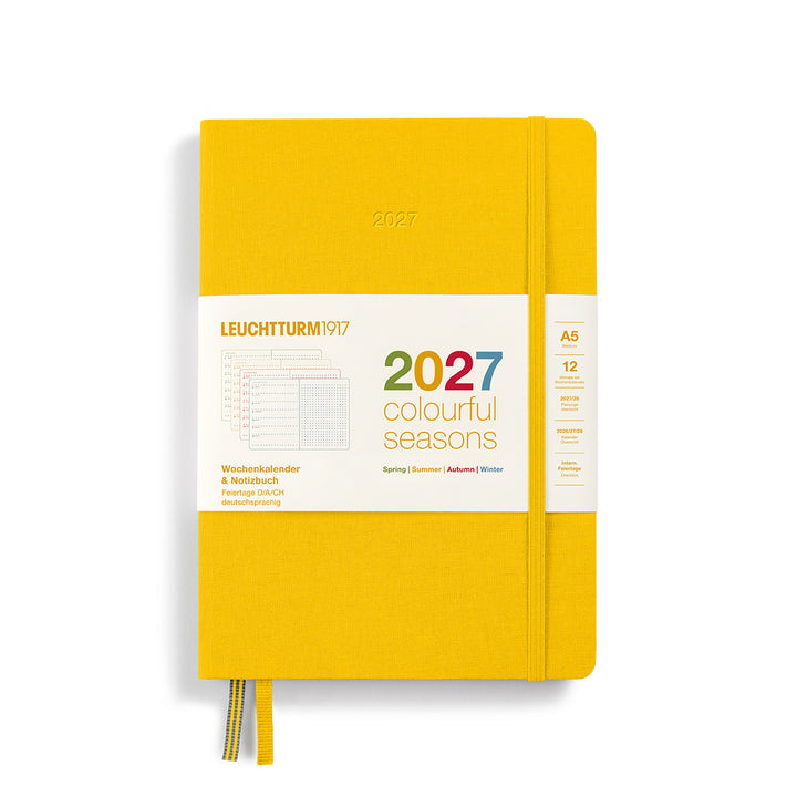 Leuchtturm1917 - 2027 Weekly Planner & Notebook - A5 Dotted - Colourful Seasons Edition