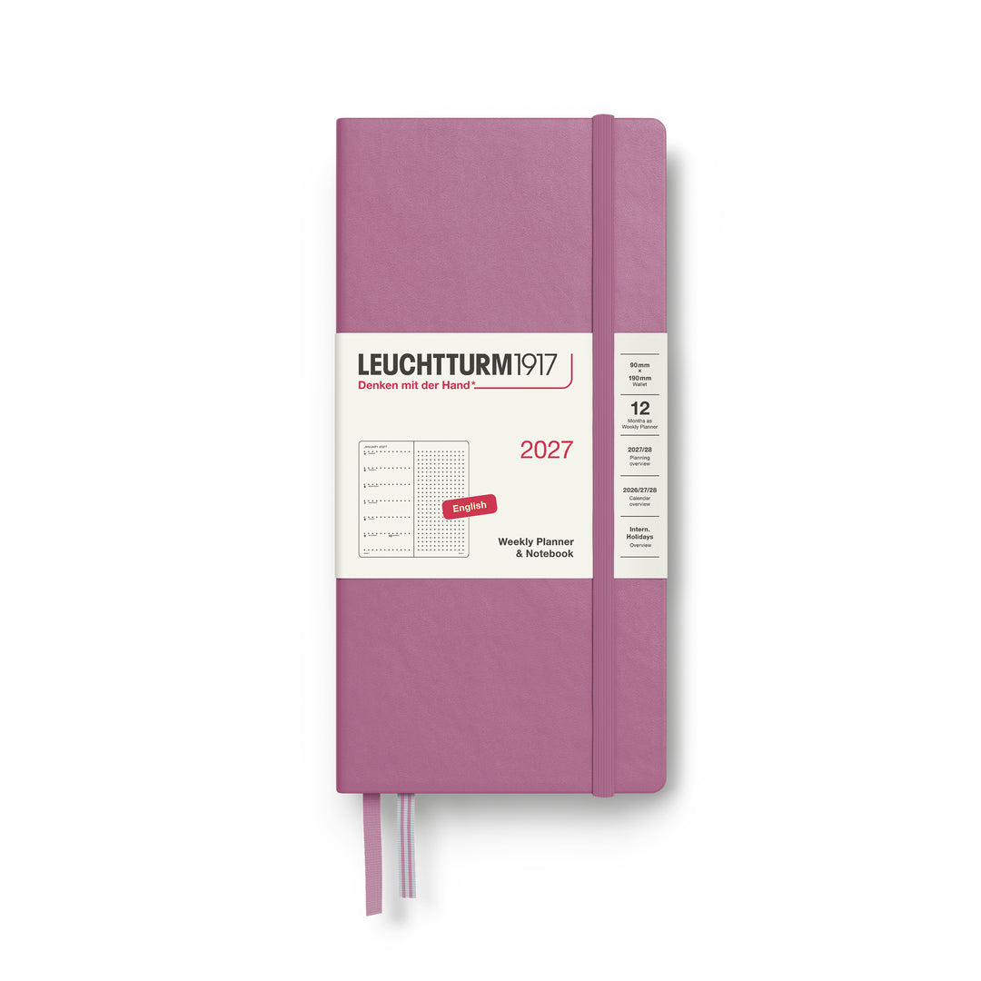 Leuchtturm1917 - 2027 Weekly Planner & Notebook - Wallet - Dusty Rose