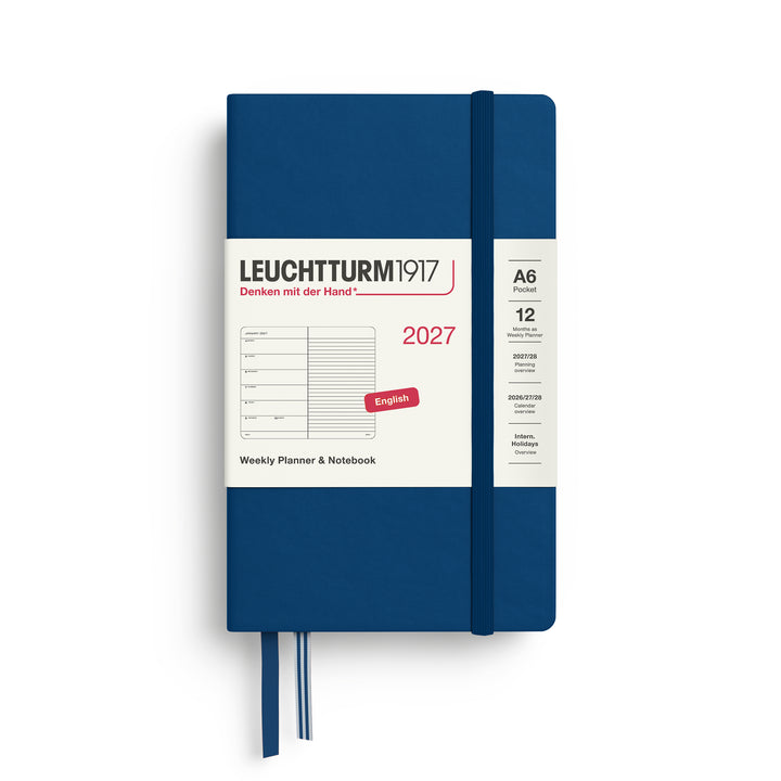 Leuchtturm1917 - 2027 Weekly Planner & Notebook - A6 Lined - Indigo