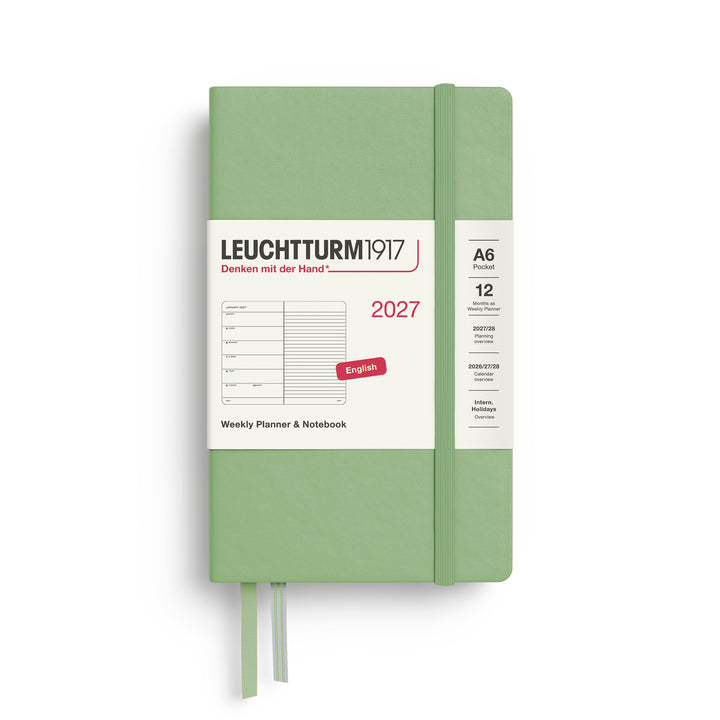 Leuchtturm1917 - 2027 Weekly Planner & Notebook - A6 Lined - Sage