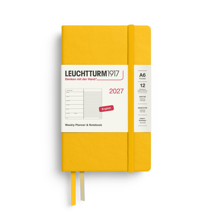 Leuchtturm1917 - 2027 Weekly Planner & Notebook - A6 Lined - Sunflower