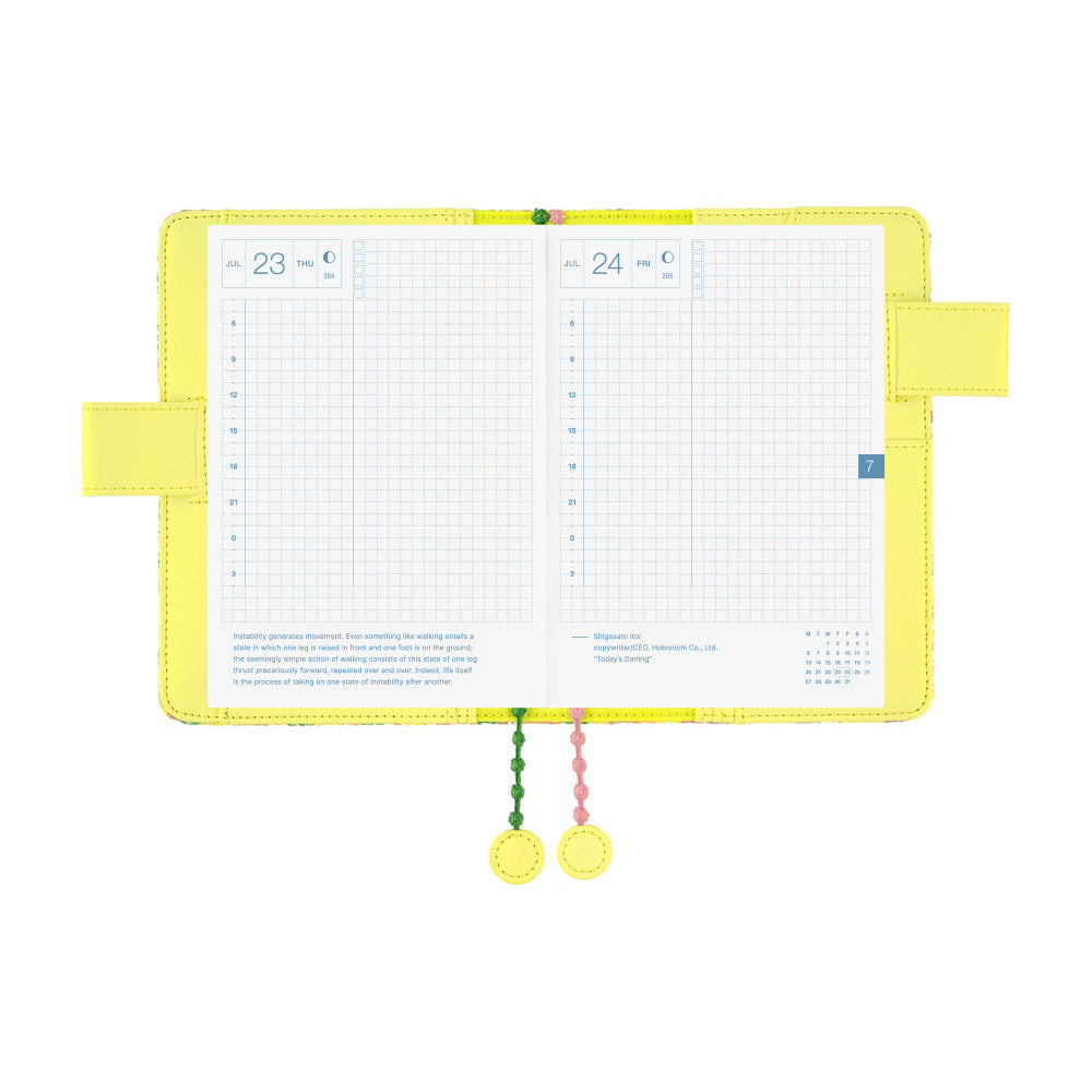 Hobonichi Techo 2026 - A6 Cover Only - mina perhonen: skyful (Yellow)