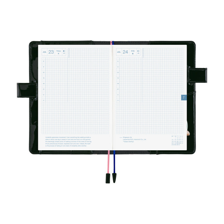 Hobonichi Techo 2026 - A5 Cover Only - Candy Stripper: Random Dog & Cat (Black)