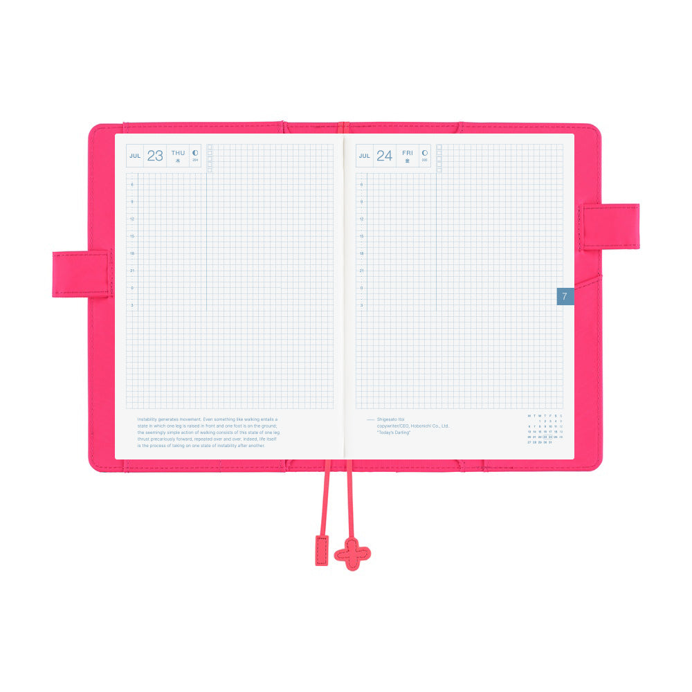 Hobonichi Techo 2026 - A5 Cover Only - Makoto Matsubayashi: Pink Flowers