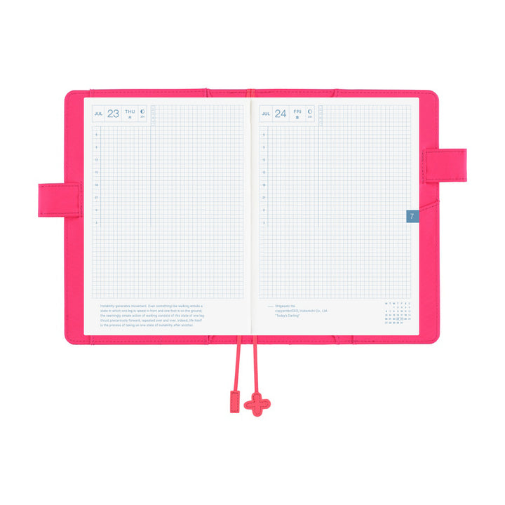 Hobonichi Techo 2026 - A5 Cover Only - Makoto Matsubayashi: Pink Flowers