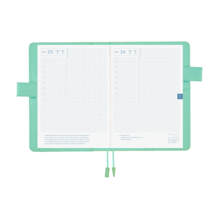 Hobonichi Techo 2026 - A5 Cover Only - Colors: Chamomile Mint
