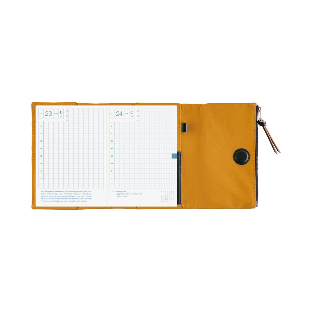 Hobonichi Techo 2026 - A6 Cover Only - Tragen: Mustard