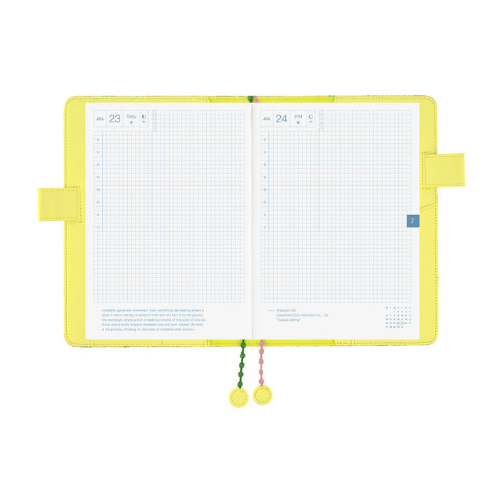 Hobonichi Techo 2026 - A5 Cover Only - mina perhonen: skyful (Yellow)