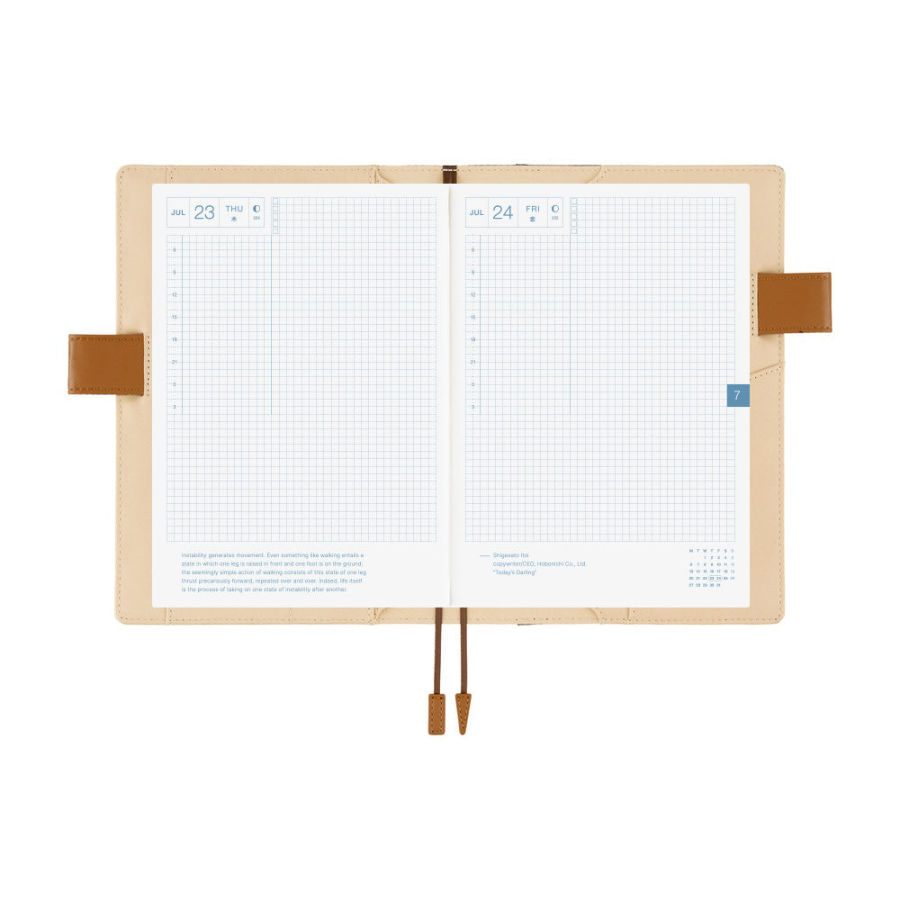 Hobonichi Techo 2026 - A5 Cover Only - Shirt Fabric: Foggy Plaid