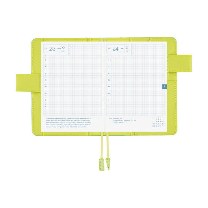 Hobonichi Techo 2026 - A6 Cover Only - Colors: Aqua Lime