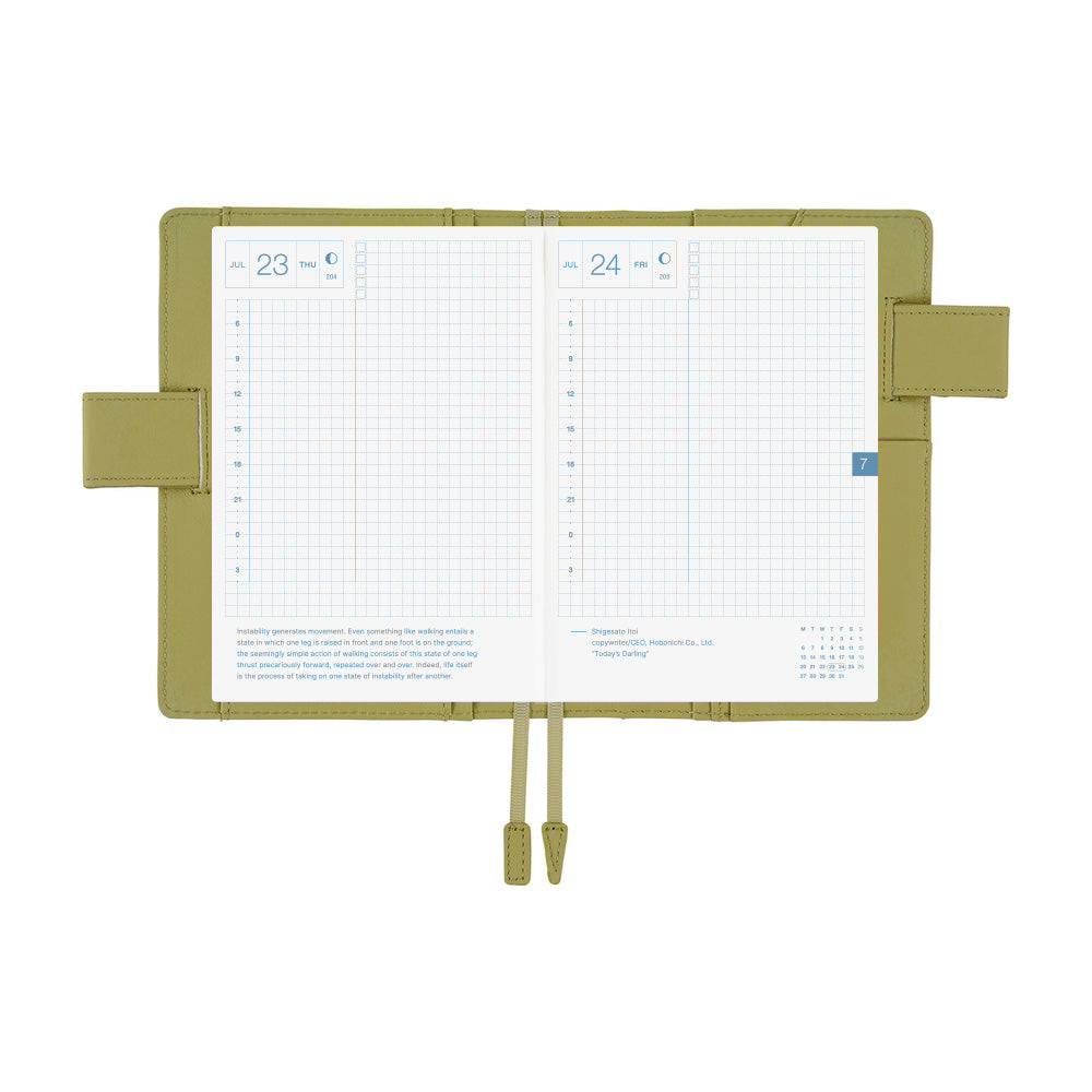Hobonichi Techo 2026 - A6 Cover Only -  Leather: Sage Green