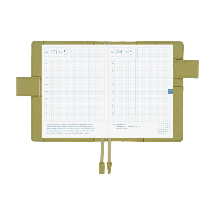 Hobonichi Techo 2026 - A6 Cover Only -  Leather: Sage Green