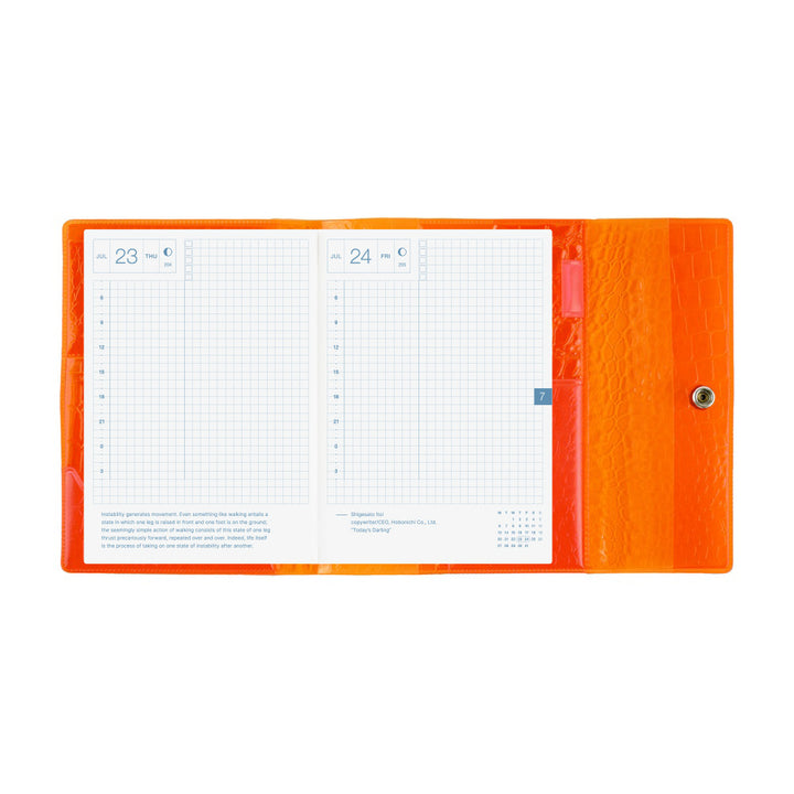 Hobonichi Techo 2026 - A6 Cover Only - beautiful people: Nothing to Hide (Orange)
