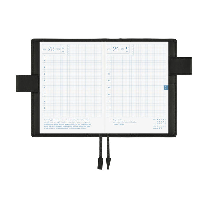 Hobonichi Techo 2026 - A6 Cover Only -  Leather: TS Basic - Black