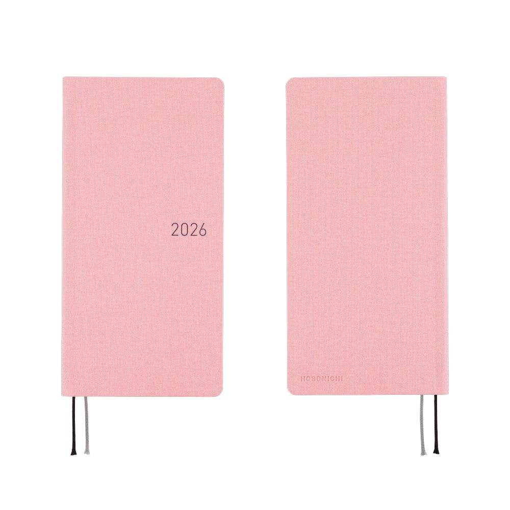 Hobonichi Techo 2026 - Weeks/Wallet Planner Book - Colors: Strawberry Milk [English/Tall & Slim/Jan Start]