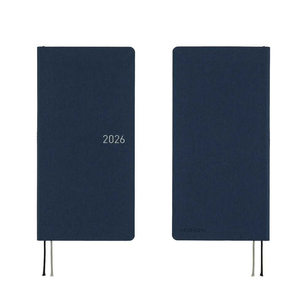 Hobonichi Techo 2026 - Weeks/Wallet Planner Book - Colors: Cosmo Blue [English/Tall & Slim/Jan Start]