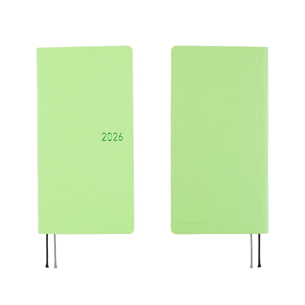 Hobonichi Techo 2026 - Weeks/Wallet Planner Book - Smooth: Melon Sorbet [English/Tall & Slim/Jan Start]