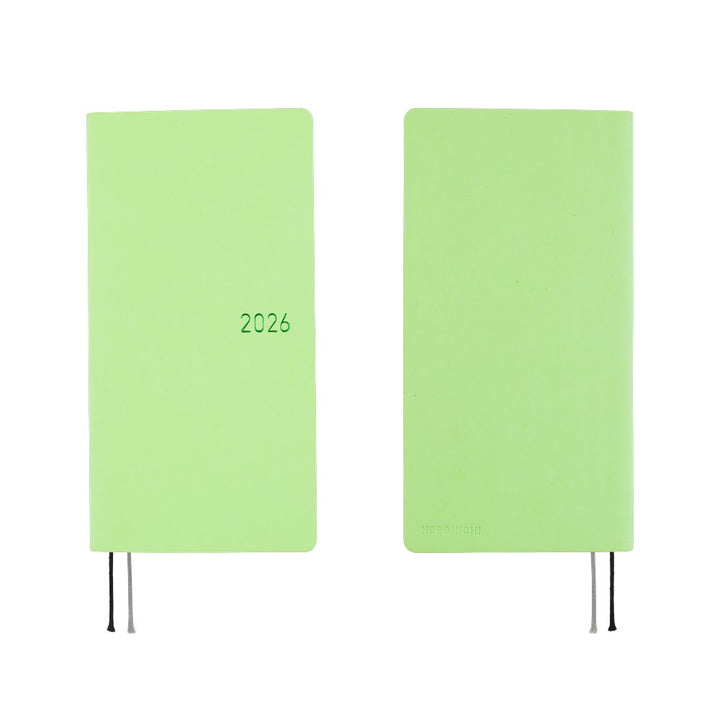 Hobonichi Techo 2026 - Weeks/Wallet Planner Book - Smooth: Melon Sorbet [English/Tall & Slim/Jan Start]