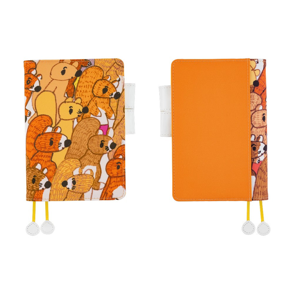 Hobonichi Techo 2026 - A6 Cover Only - 100%ORANGE: Squirrel Squadron