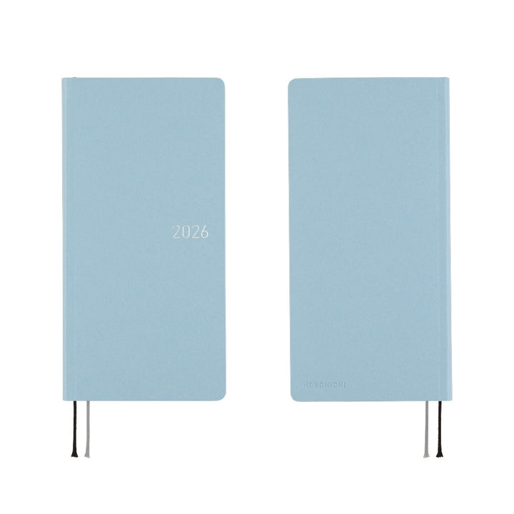 Hobonichi Techo 2026 - Weeks/Wallet Planner Book - Paper Series: Sky [English/Tall & Slim/Jan Start]