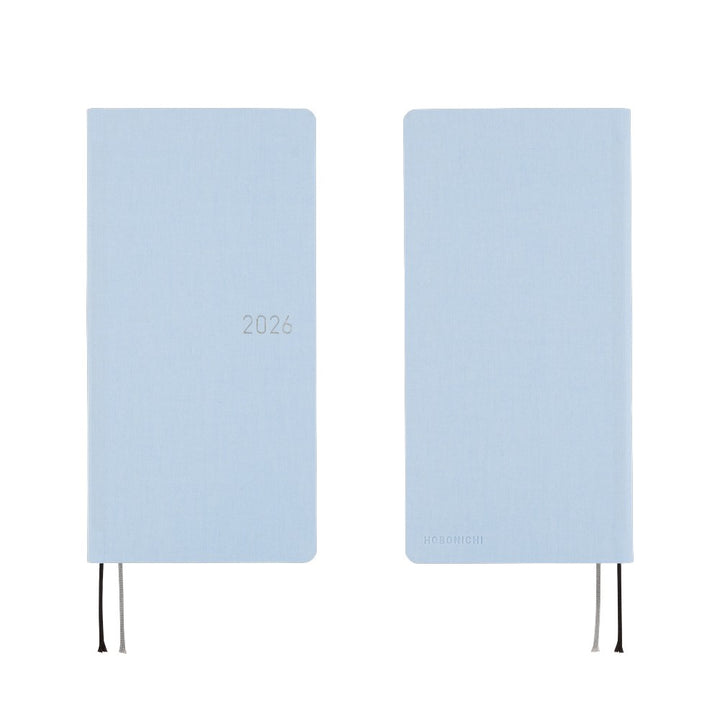 Hobonichi Techo 2026 - Weeks/Wallet Planner Book - Colors: Sky Mist  [English/Tall & Slim/Jan Start]