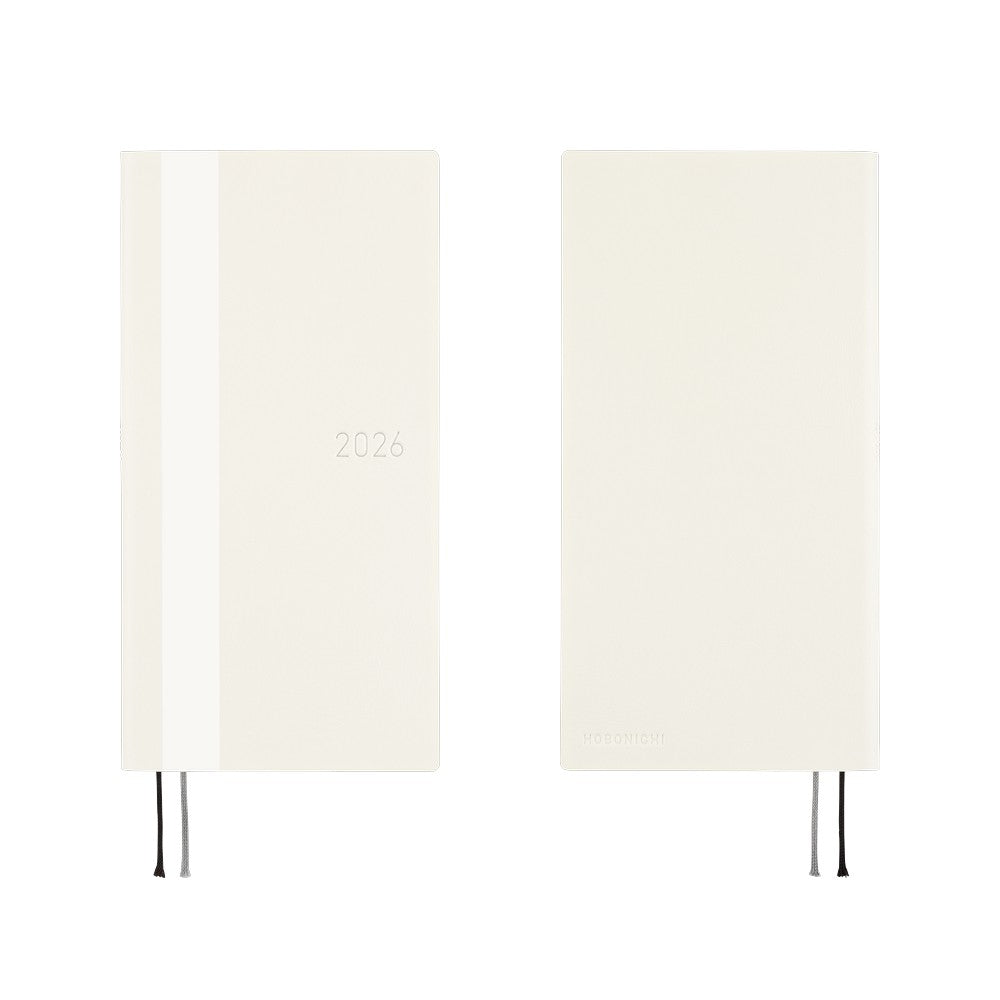 Hobonichi Techo 2026 - Weeks/Wallet Planner Book - White Line: Ivory (English/Monday Start/January Start)
