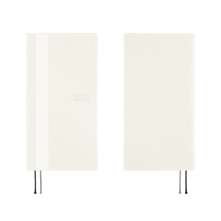Hobonichi Techo 2026 - Weeks/Wallet Planner Book - White Line: Ivory (English/Monday Start/January Start)