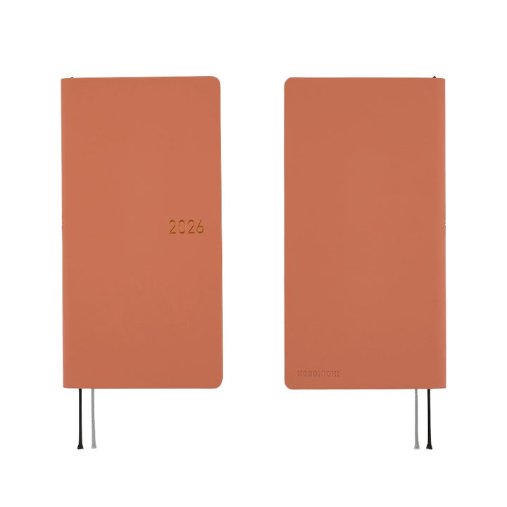 Hobonichi Techo 2026 - Weeks/Wallet Planner Book - Smooth: Milk Cocoa [English/Tall & Slim/Jan Start]