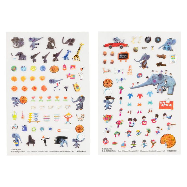 Hobonichi - Gurunpa's Kindergarten Sticker Set - Buchan's Kerrisdale Stationery