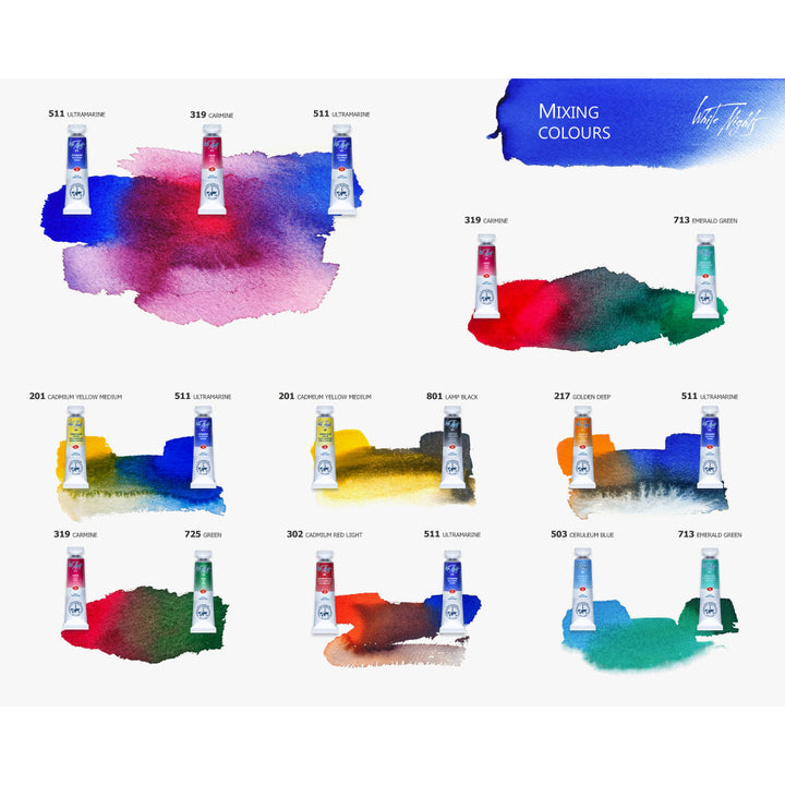 NEVA PALETTE ST. PETERSBURG –  "White Nights" Extra Fine Artists' Watercolors Set - 12 Tubes x 10ml - Buchan's Kerrisdale Stationery