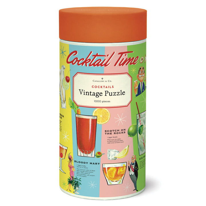 CAVALLINI & CO – 1000 Piece Vintage Puzzle "COCKTAILS" - Buchan's Kerrisdale Stationery