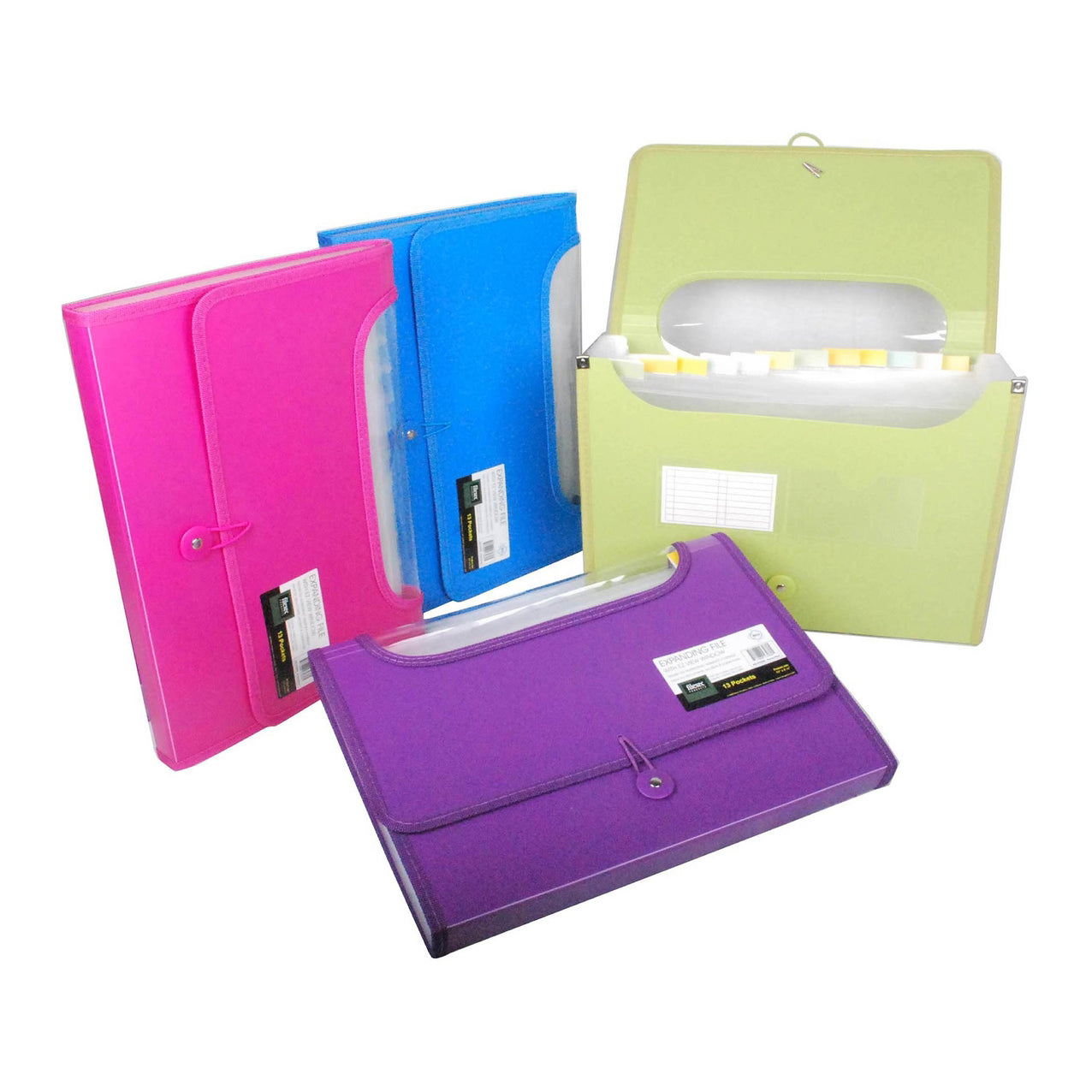 FILEXEC - Expanding File with Window - 13 Pockets with Index Assorted ...