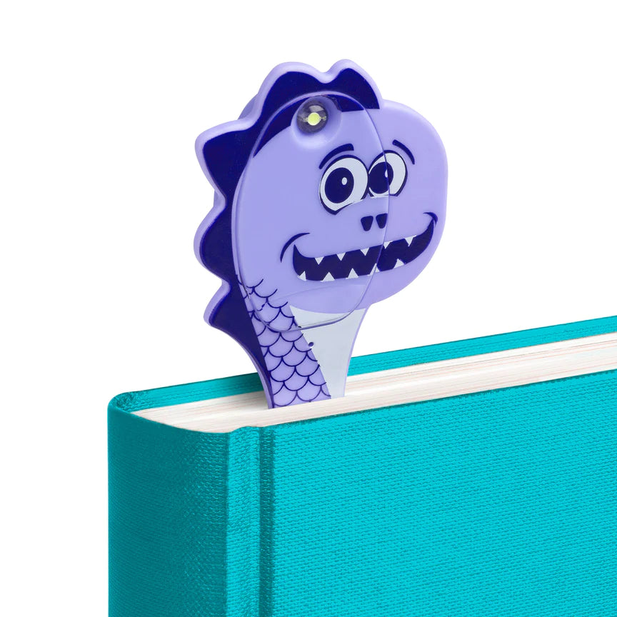 Thinking Gifts - LED Reading Light - Bookmark - Flexi Light Pals - Dinosaur Purple - Buchan's Kerrisdale Stationery