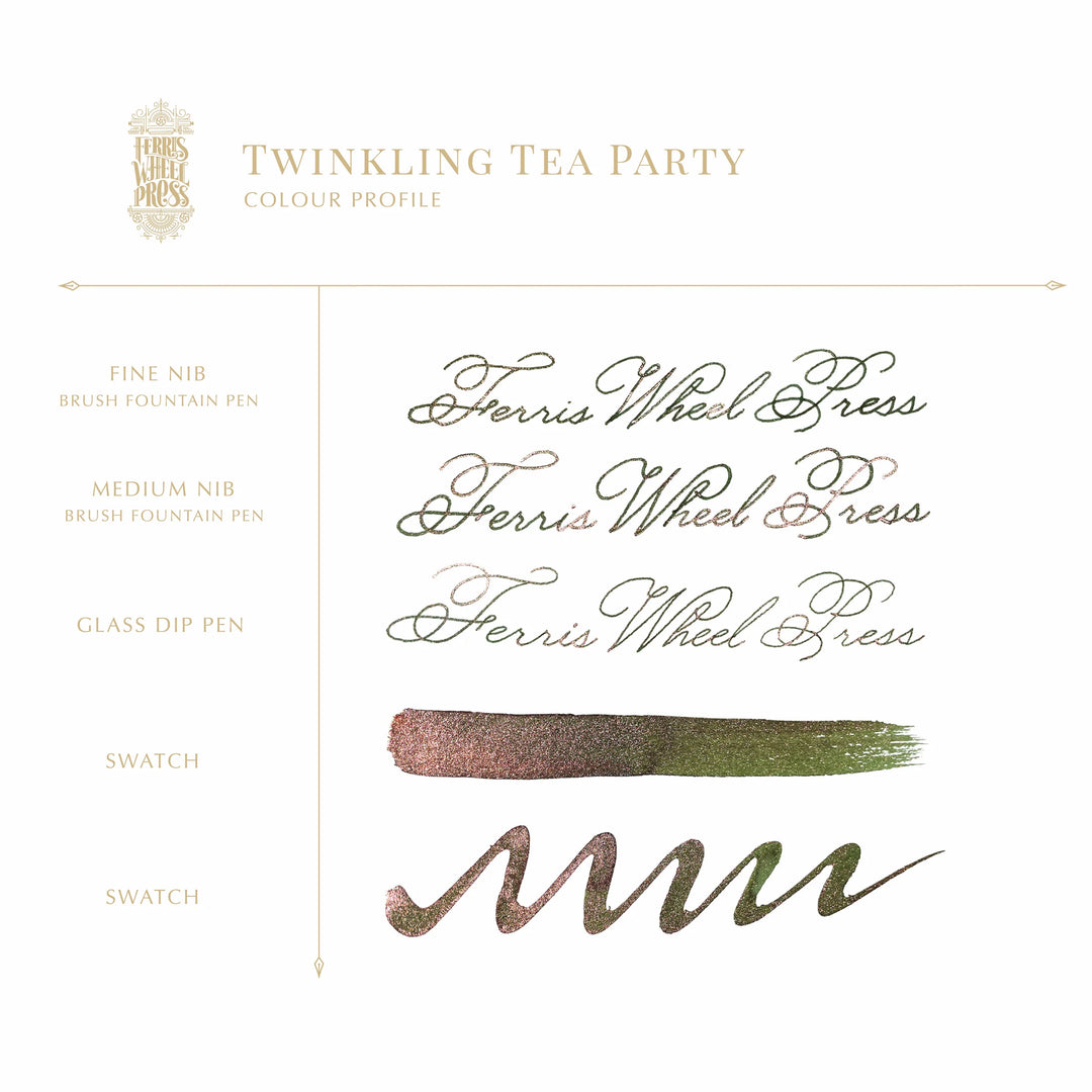 FERRIS WHEEL PRESS - FerriTales Collection 20ml Bottle - Down the Rabbit Hole: Twinkling Tea Party - Buchan's Kerrisdale Stationery
