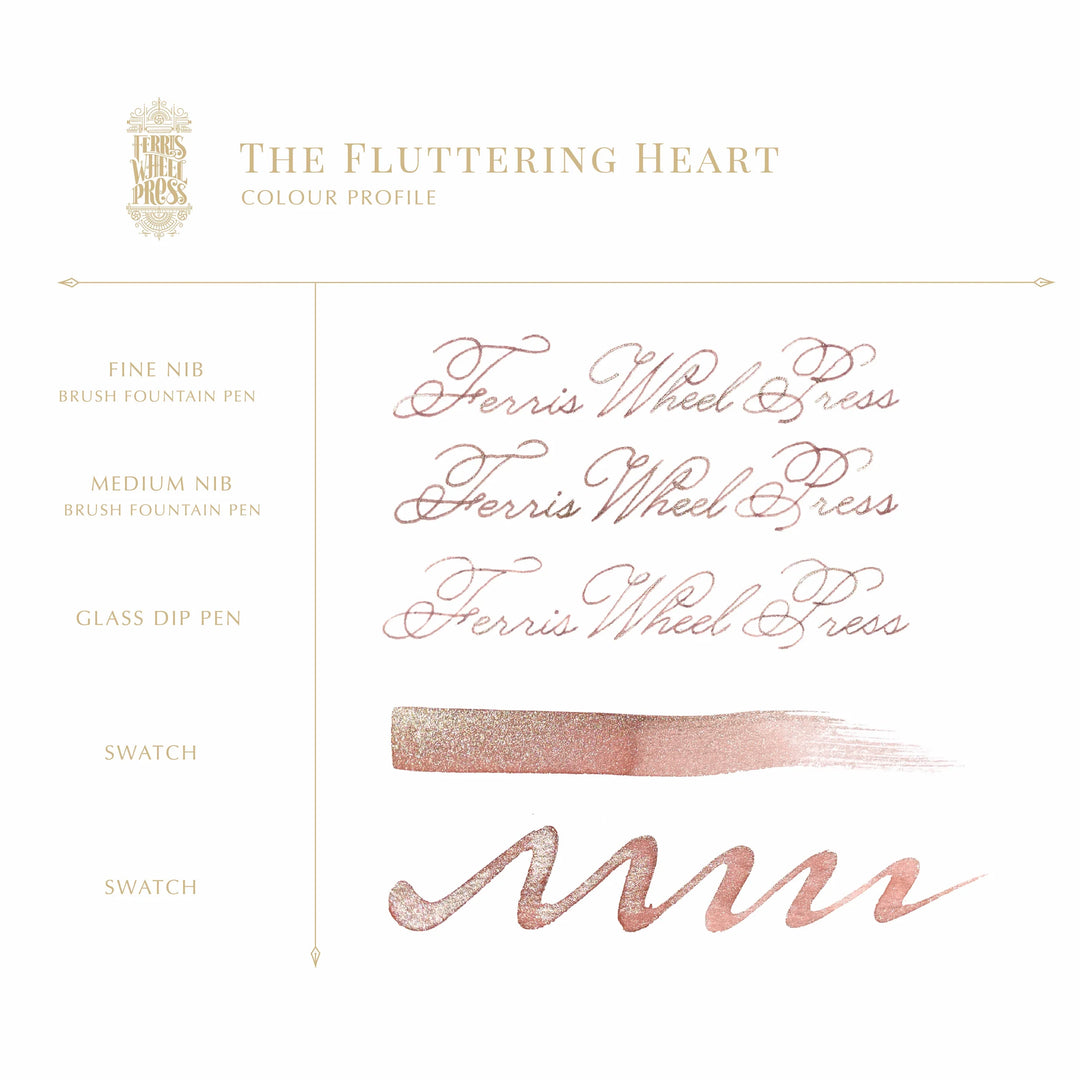 FERRIS WHEEL PRESS – Fountain Pen Ink Glass Bottle 38ml – 2023 Limited Edition - The Fluttering Heart