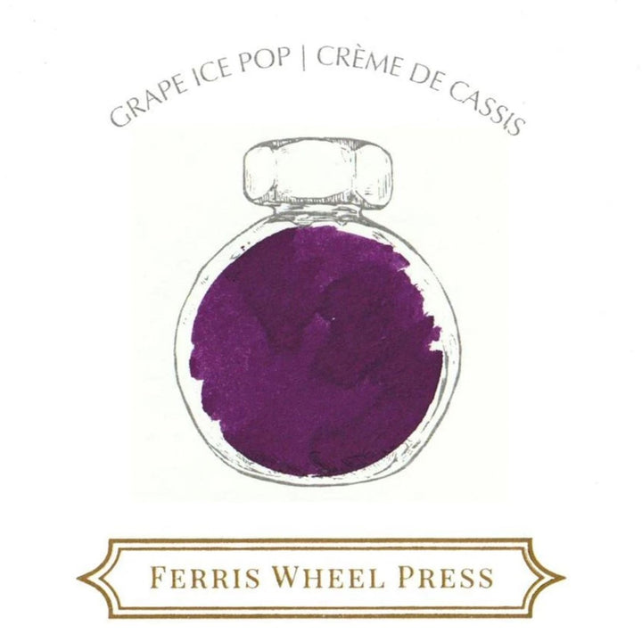 FERRIS WHEEL PRESS – ‘Gourmet Summer Collection’ Fountain Pen Ink Glass Bottle 38ml – Grape Ice Pop - Buchan's Kerrisdale Stationery