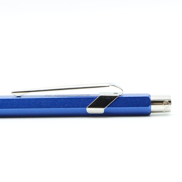 Caran D’ache 849 Ballpoint Pen with Metal Case – Metallic Blue - Buchan's Kerrisdale Stationery