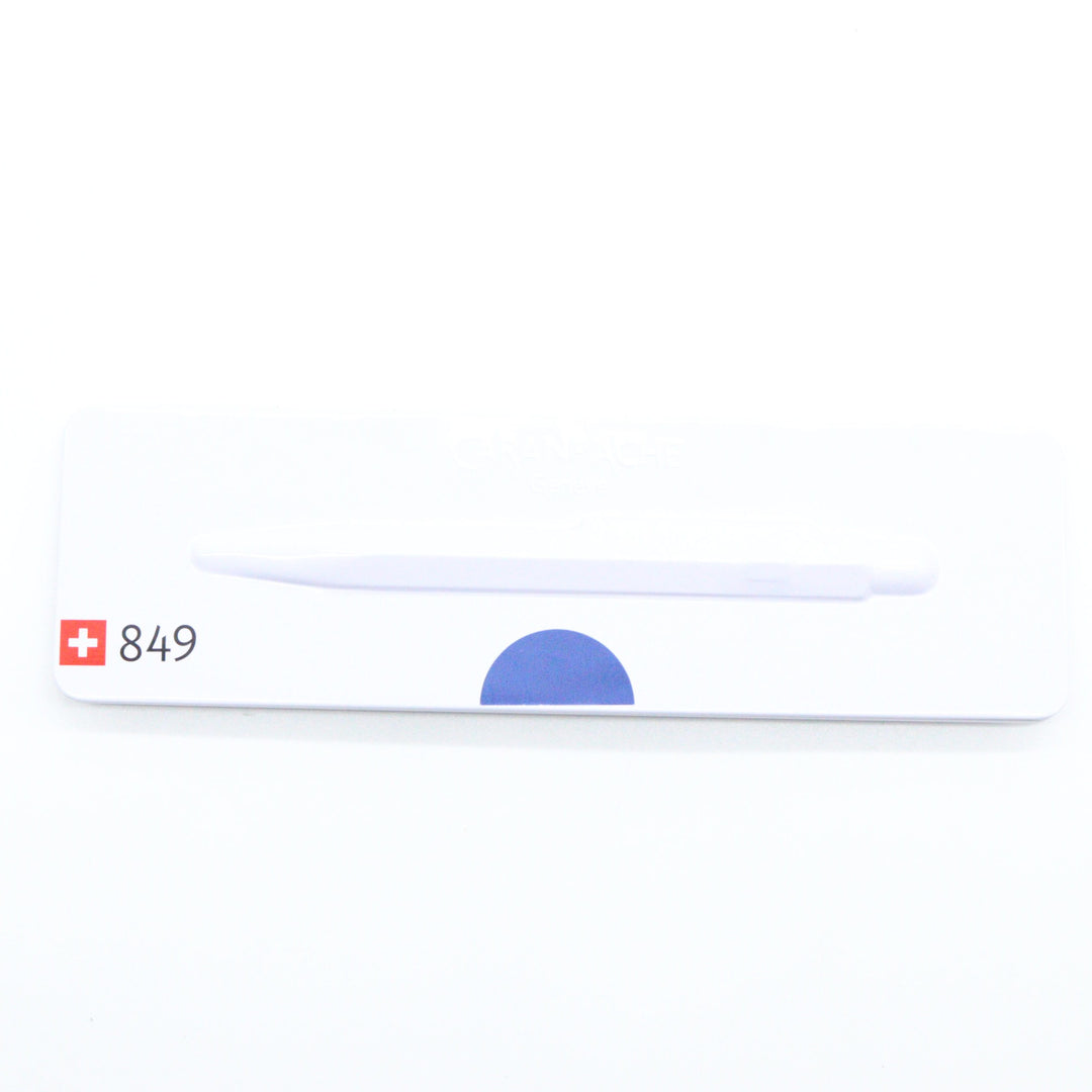 Caran D’ache 849 Ballpoint Pen with Metal Case – Metallic Blue - Buchan's Kerrisdale Stationery