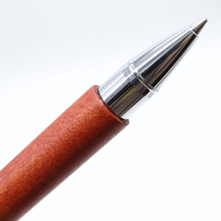 Faber-Castell - Ambition Rollerball Pen with Gift Box Case - Stained Pear Wood with Silver Accents - Buchan's Kerrisdale Stationery